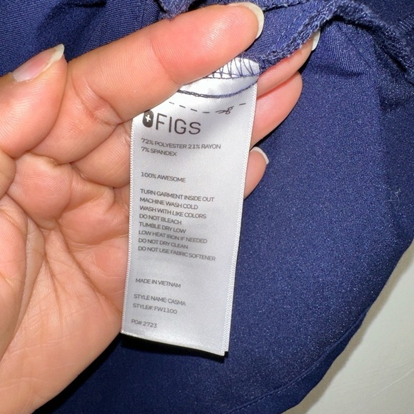 FIGS Top Casma Womens XS Blue Technical Collection Three Pocket Scrub FW1100 - Picture 7 of 12